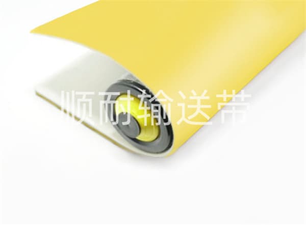 黄色锂电池输送带|顺耐输送带电子行业定制款